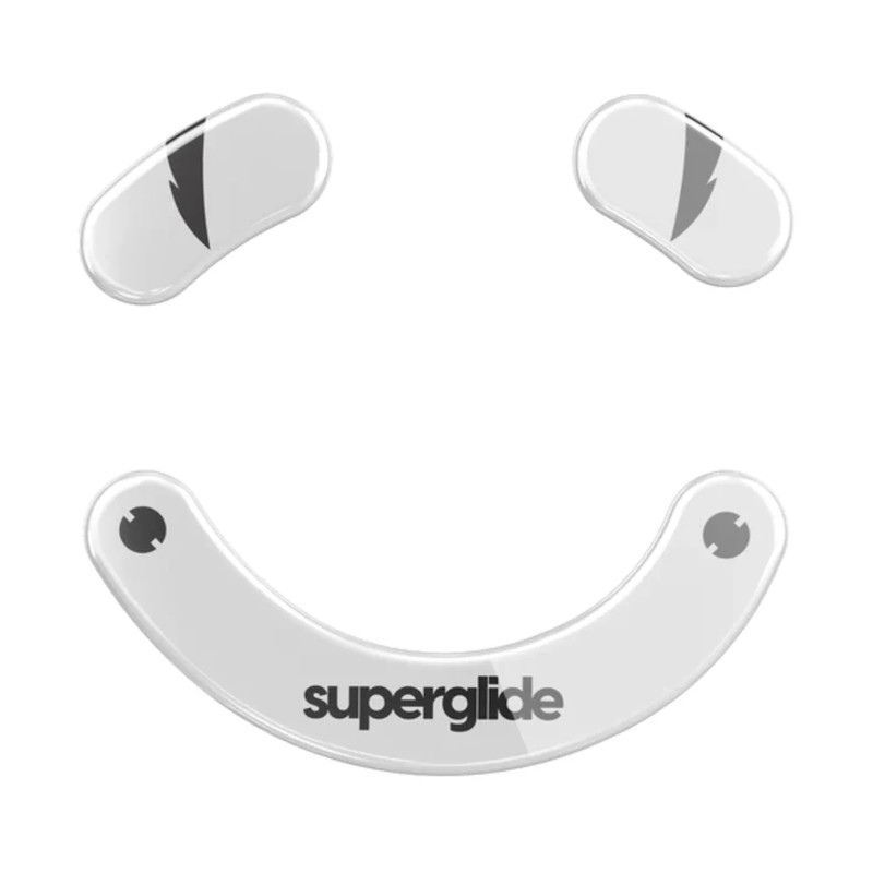 Pulsar Superglide Glass Skates For Razer Deathadder V3 Pro - White - أكسسوار فأرة